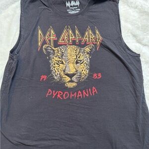 Pyromania Sleeveless Shirt - Black